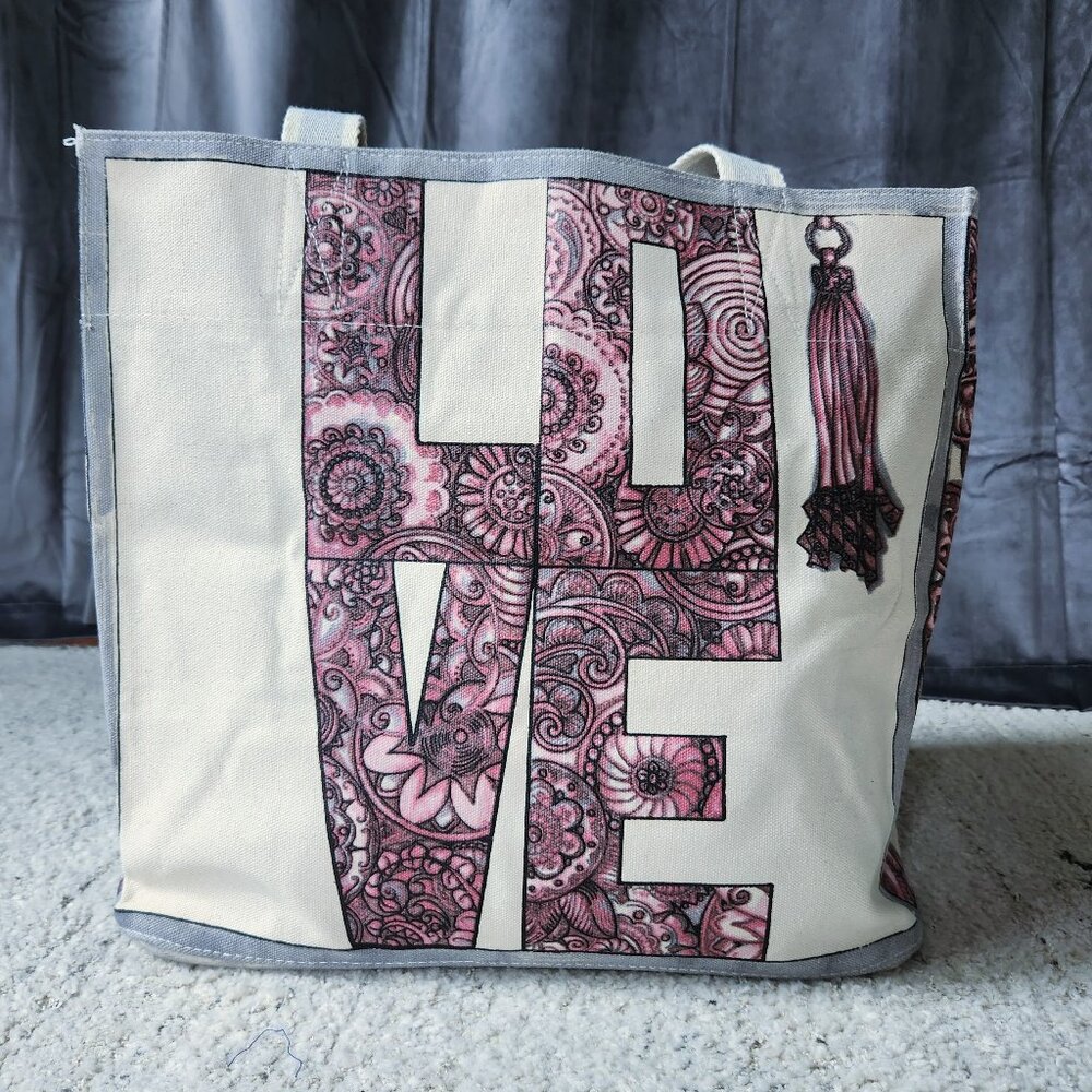 Brighton "Love is in Bloom Sweetheart" Canvas Tote Bag